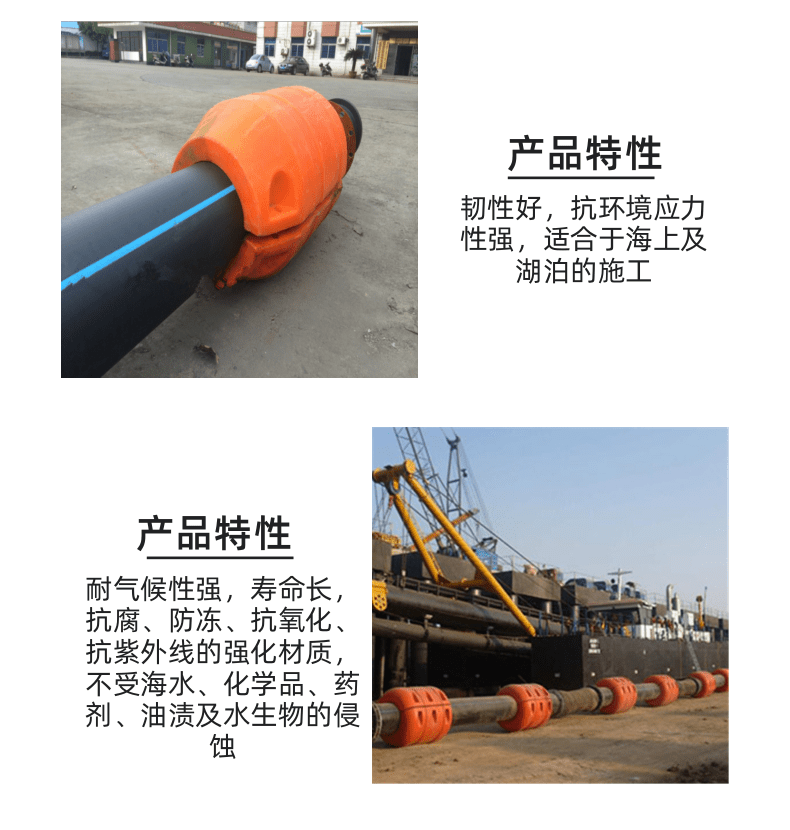 Water dredging engineering - Two piece sewage interception floating discharge combined offshore pipeline buoy