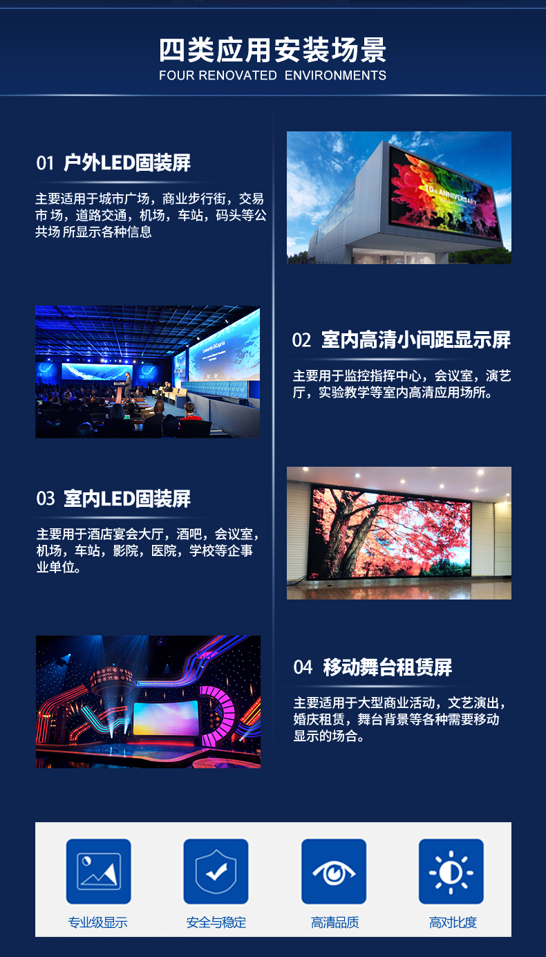 LED display screen P1.86P2P2.5P3 indoor full-color electronic advertising stage, bar, conference screen