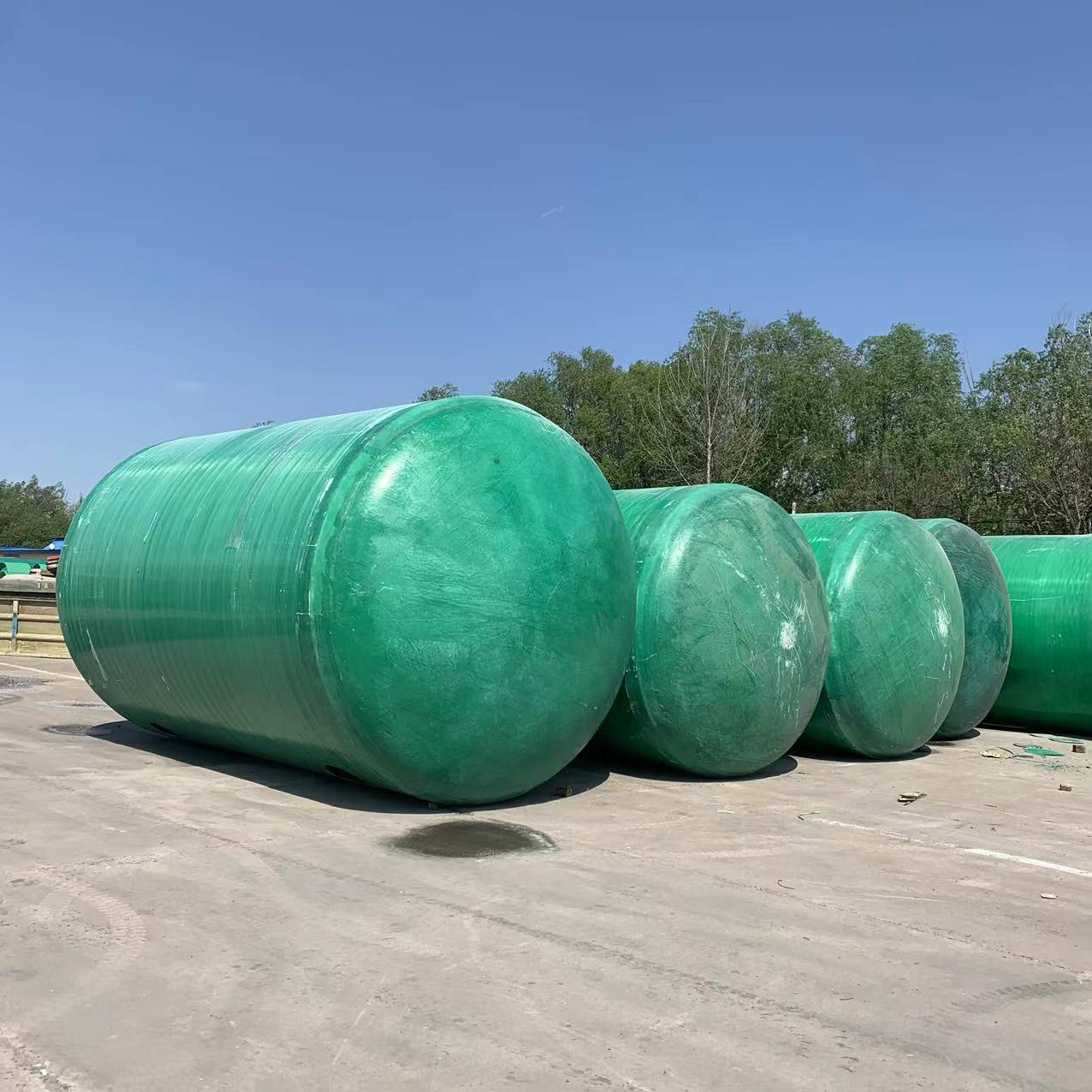 Zhanrui fiberglass septic tank production fiberglass storage tank anti-corrosion sedimentation tank Cesspit