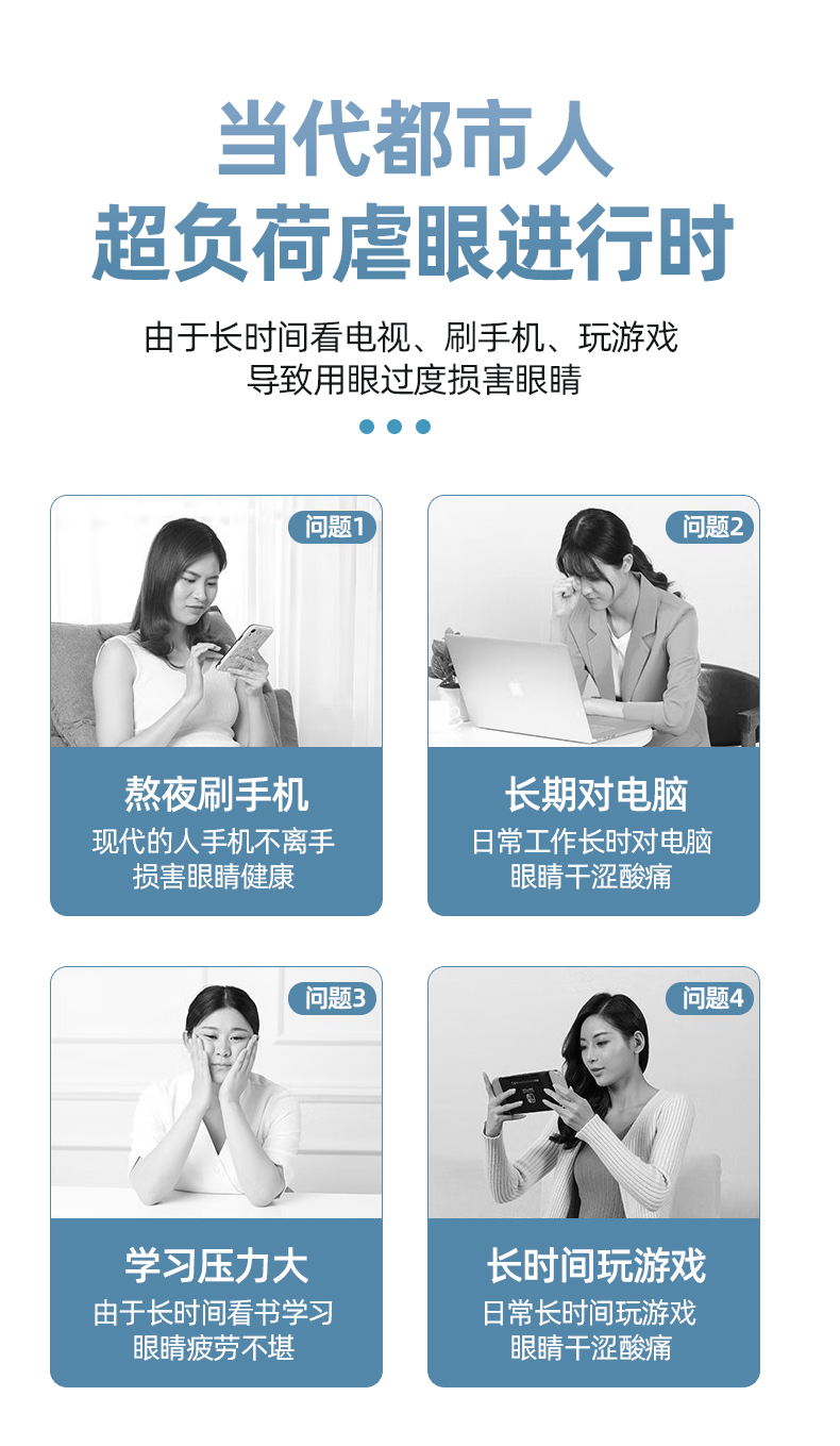 Honghe Eye Care Device He-M508 Eye Massager Bluetooth Air Pressure Vibration Hot compress Eye Massage Device Charging