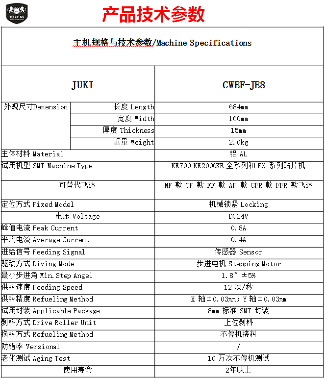 JUKI intelligent 8mm electric Feida SMT machine feeder with low throwing accuracy, high feeding speed, and stable performance