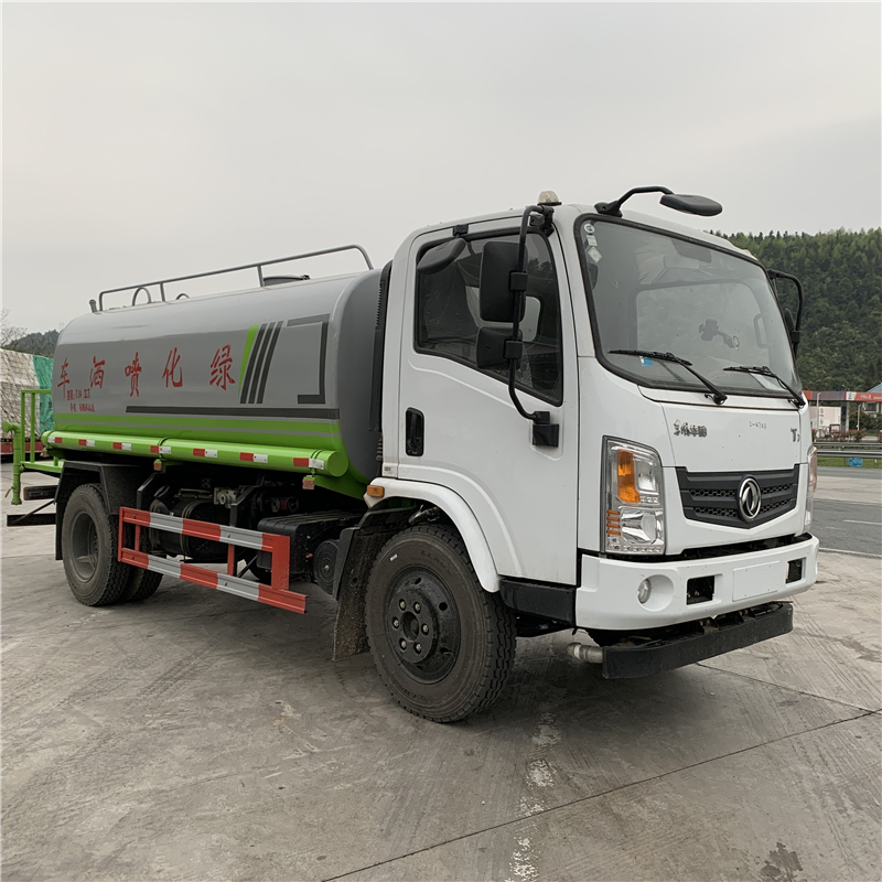 National VI 10 cubic meter green spray truck for environmental sanitation construction site, large fog cannon dust suppression truck, customized water tank truck