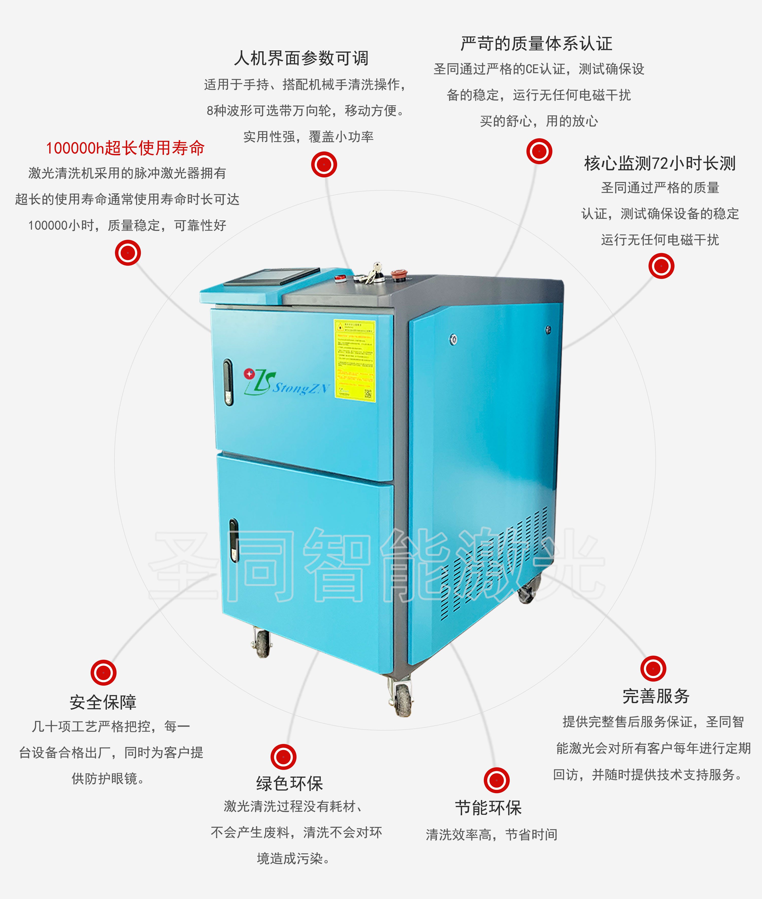 Shengtong multifunctional laser cleaning machine STQX-1350S non-metallic metal surface cleaning, rust removal, oil removal, and glue removal