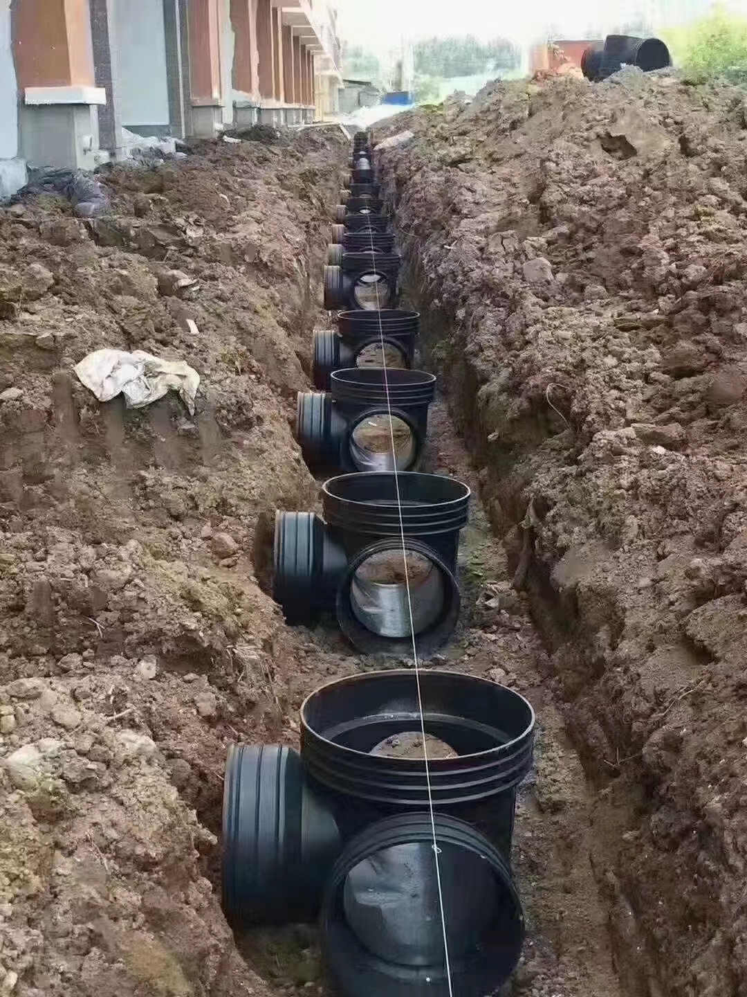 600hdpe corrugated pipe HDPE large diameter double wall sewage treatment Shengfeng Pipe Industry