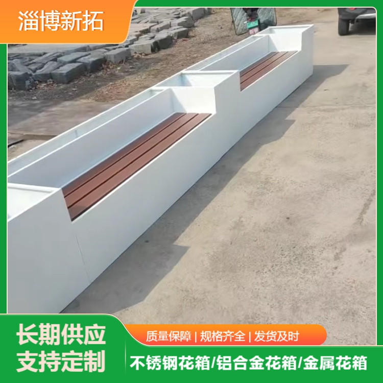 市政道路防腐木移动花箱 户外仿木纹移动花槽 款式多样 多年行业经验