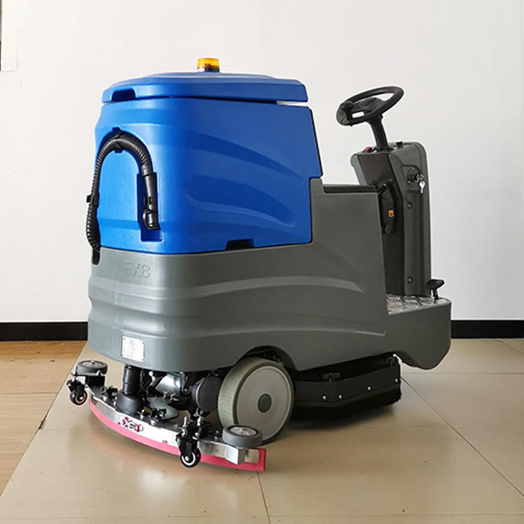 小型工业商用清洁机自动洗扫吸一体洗地机小区车库擦地机
