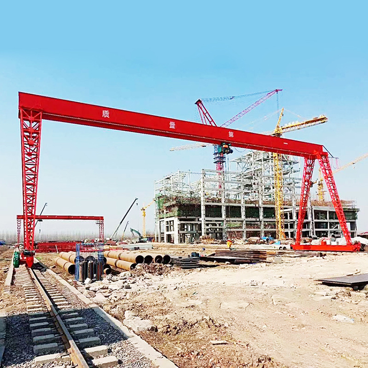 Outdoor 10 ton gantry crane rail mobile Gantry crane MH industrial box type