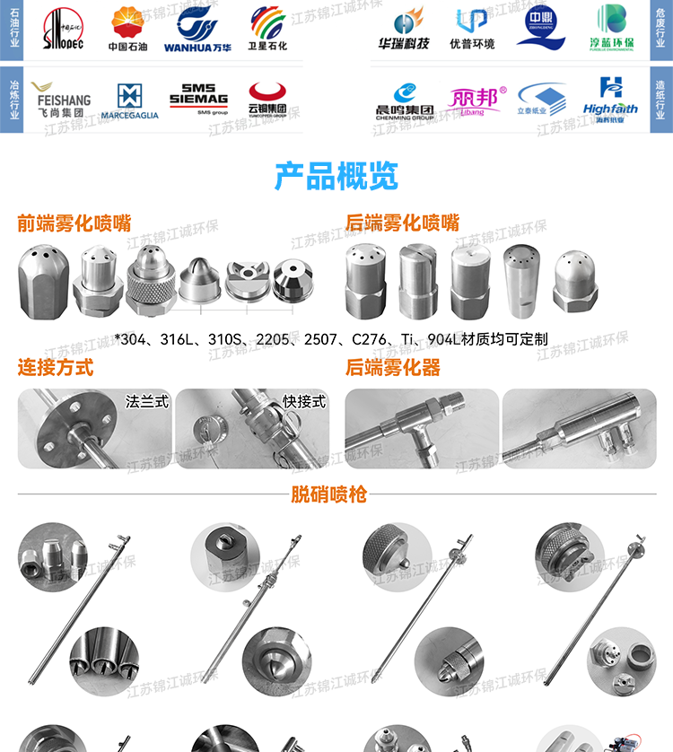 Denitration spray gun SNCR urea ammonia water dual fluid atomization cement plant brick factory kiln boiler out of stock