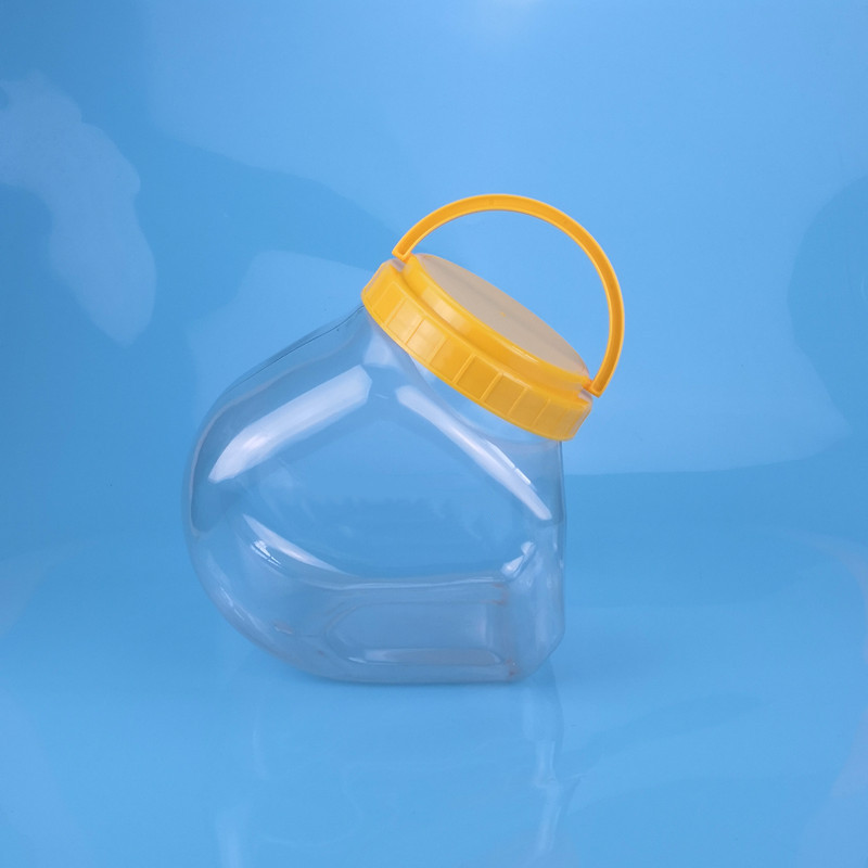 PET plastic bottle 2.5L diagonal transparent bottle shaped bottle nut grain packaging bottle 2500ML wide mouth