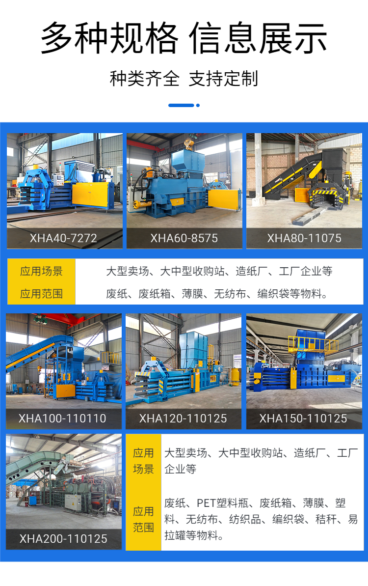 Xianghong fully automatic horizontal waste paper packaging machine, woven bag beverage bottle compressor, straw bundling machine, simple operation