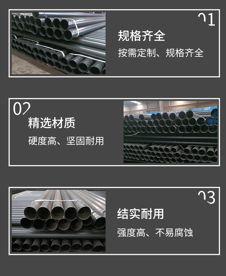 DN150 hot-dip plastic steel pipe, 110HDPE tunnel roadbed rail crossing pipe, steel cable protection steel pipe