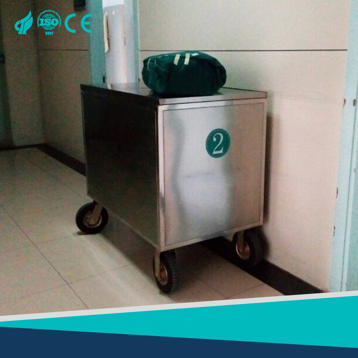 Medical stainless steel sterile vehicle B18 with sufficient space for upper and lower delivery structure application