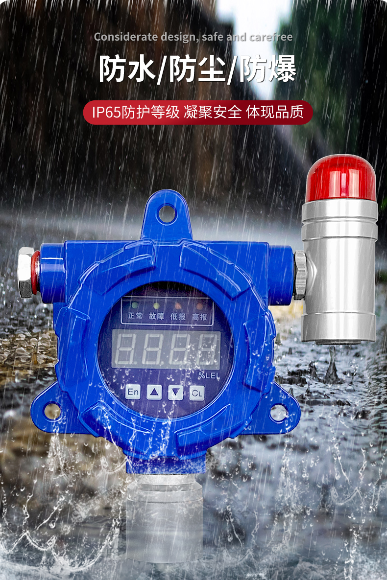 Sulfur dioxide gas detector Chemical plant wall mounted digital display toxic SO2 leakage monitoring alarm concentration instrument