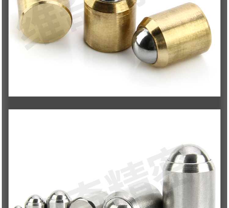 Brass ball contact, stainless steel positioning, bead polishing, spring, steel ball without steps, VCN410.1 ball head plunger manufacturer wholesale