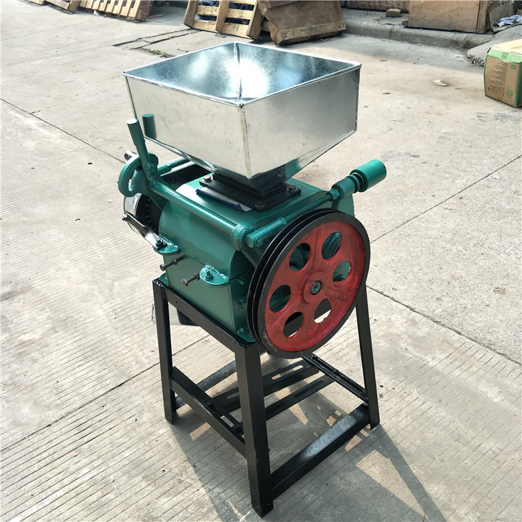 Double roller soybean flattening machine Xinchen electric small soybean flattening machine Gaoliang grinder