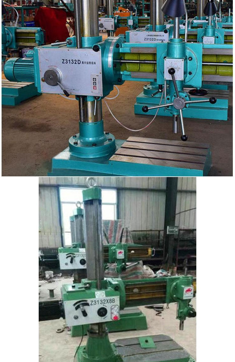 Z3132 universal arm radial drilling machine can drill oblique holes with mechanical variable speed and 360 degree