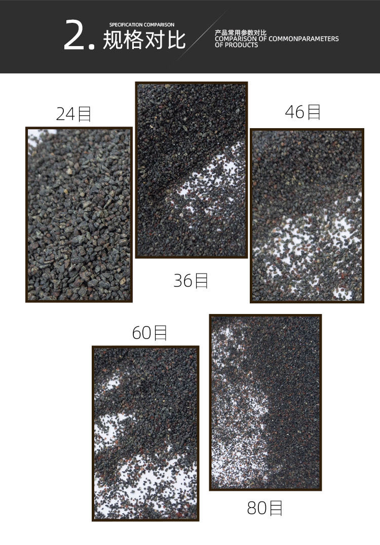 Diamond sand supply for rust removal and wear-resistant flooring, copper sand sandblasting, black gold sand permeable brick, PC brick, silicon carbide