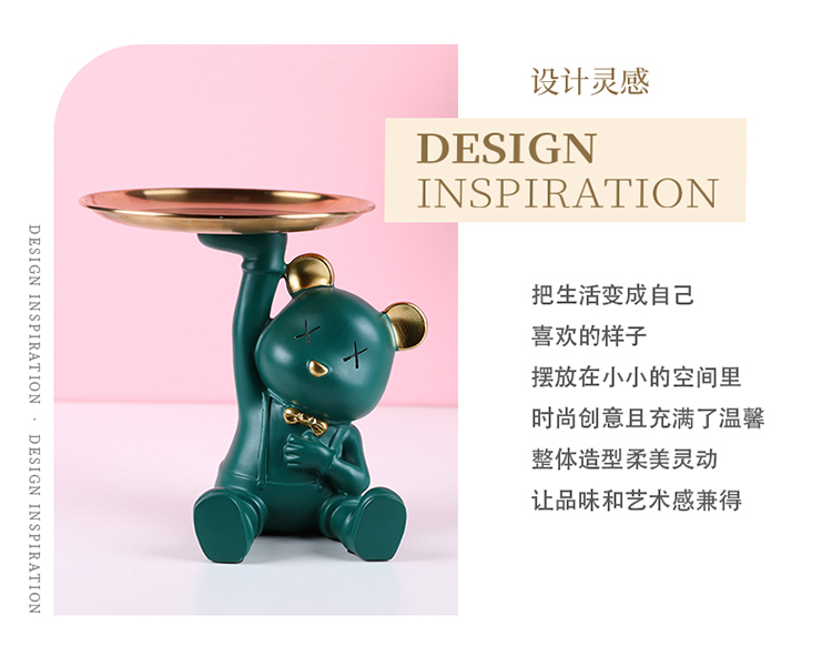 Key storage and decoration of the entrance, cartoon mascot, resin electroplating handicraft customization