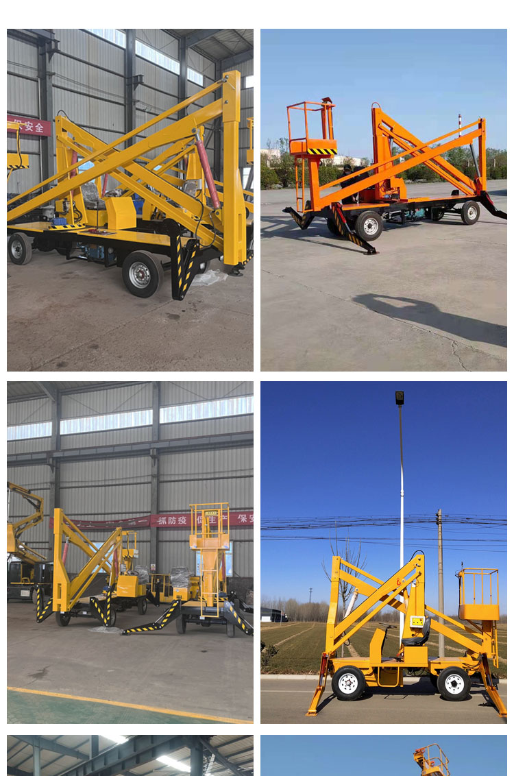 Curved Arm High Altitude Work Vehicle 14m Diesel Engine Electric Hydraulic Lifting Climbing Vehicle Maintenance Folding Arm Elevator