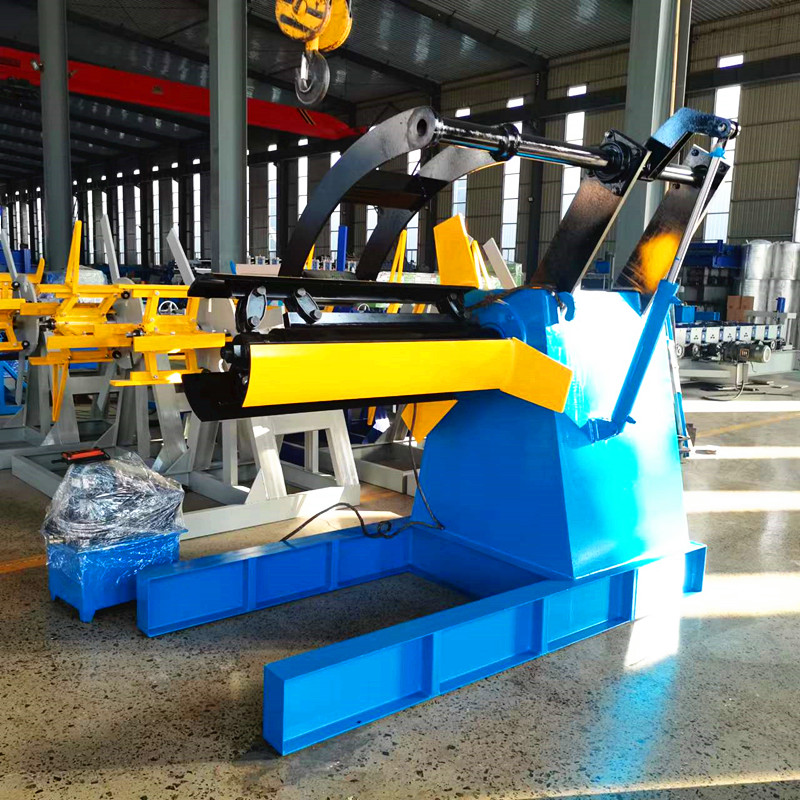 Hydraulic uncoiler, color steel automatic feeding machine, galvanized plate leveling and uncoiling integrated machine