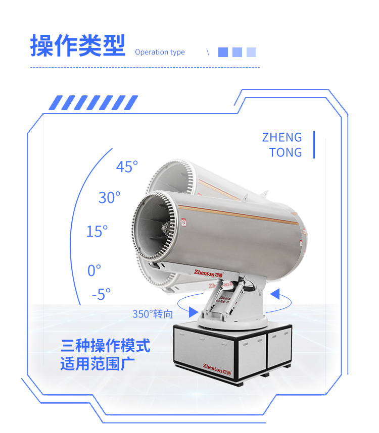 100 meter hydraulic power fog gun machine CE certification for noise reduction fog gun hydraulic motor of export sprinkler trucks