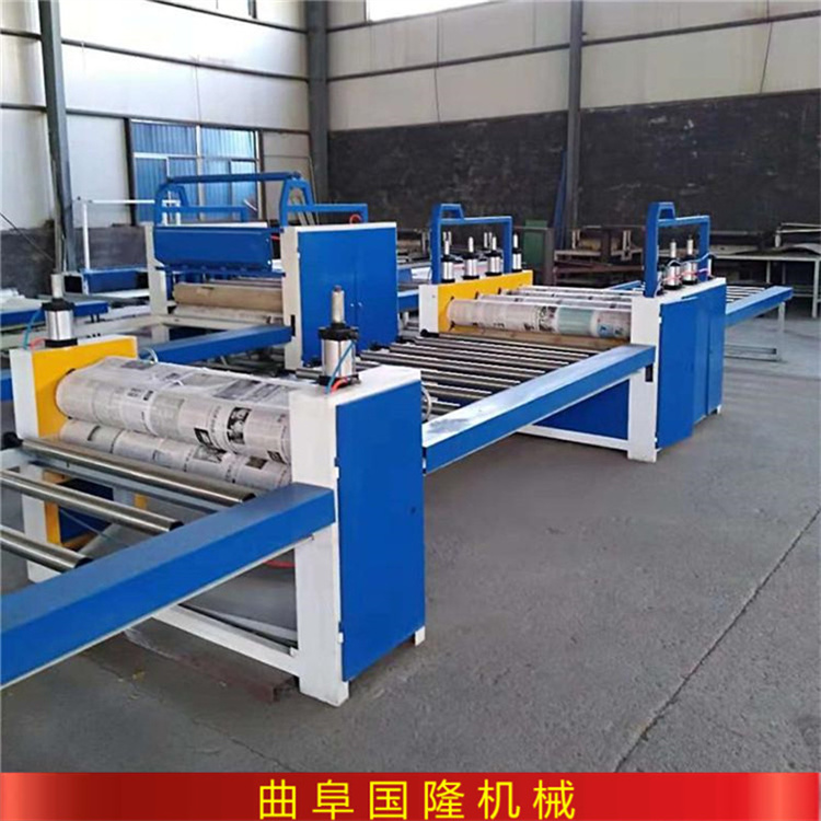 Automatic gluing and pasting machine for glass magnesium board, no paint ecological board, PVC film pasting and flat pasting machine, wood grain paper pasting machine