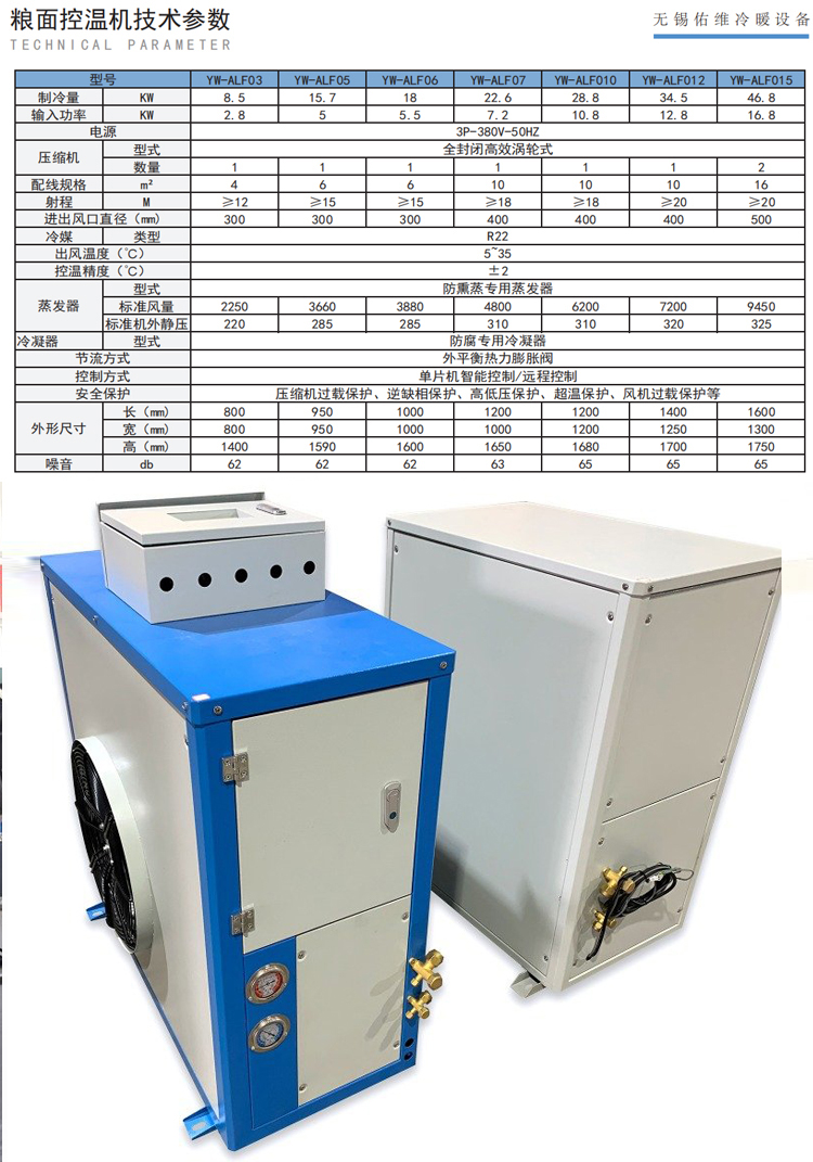 Youwei Supply YW-ALF07-22KW Split Grain Surface Temperature Control Machine Grain Warehouse Temperature Control Unit Grain Warehouse Air Conditioning