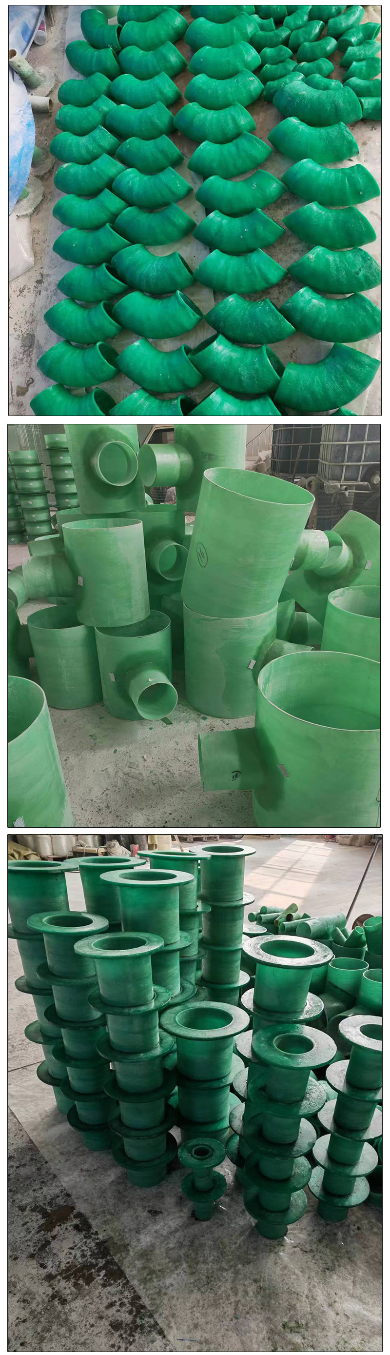 Yimin fiberglass special shaped pipe fittings, ventilation pipes, air coils, air valves, variable diameter short circuited connections, local rain caps, etc