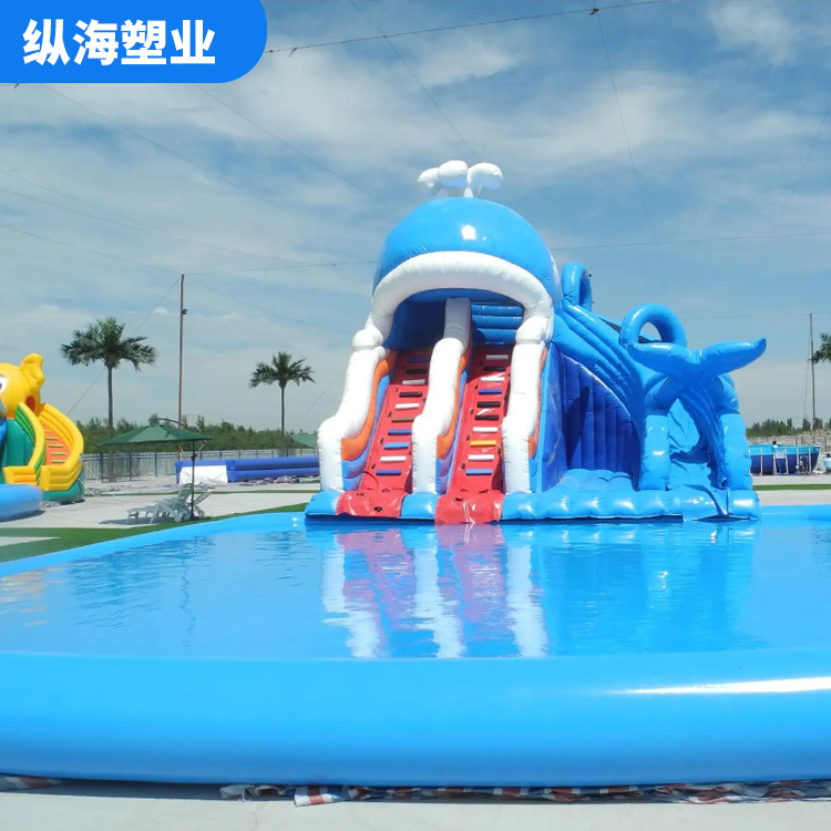 Customized specifications for outdoor children's water park in Zonghai Plastic Industry, an inflatable water slide