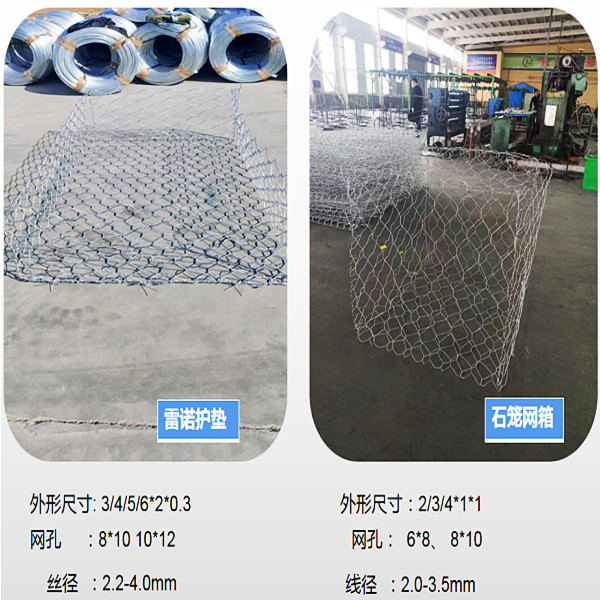 Gebin gabion mesh, lead wire gabion mesh cage, river slope protection, Renault mattress, gabion mesh wall support customization