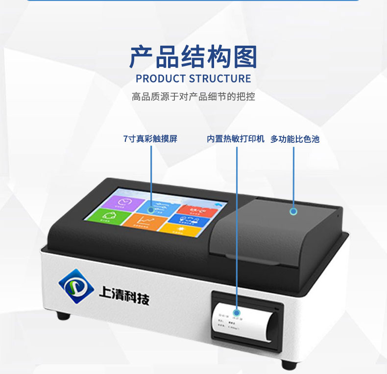 Multi parameter water quality tester, laboratory COD tester, ammonia nitrogen, total phosphorus nitrogen, turbidity, heavy metal detector