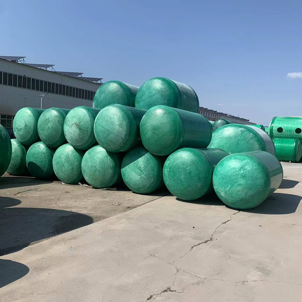 Zhanrui fiberglass septic tank production fiberglass storage tank anti-corrosion sedimentation tank Cesspit