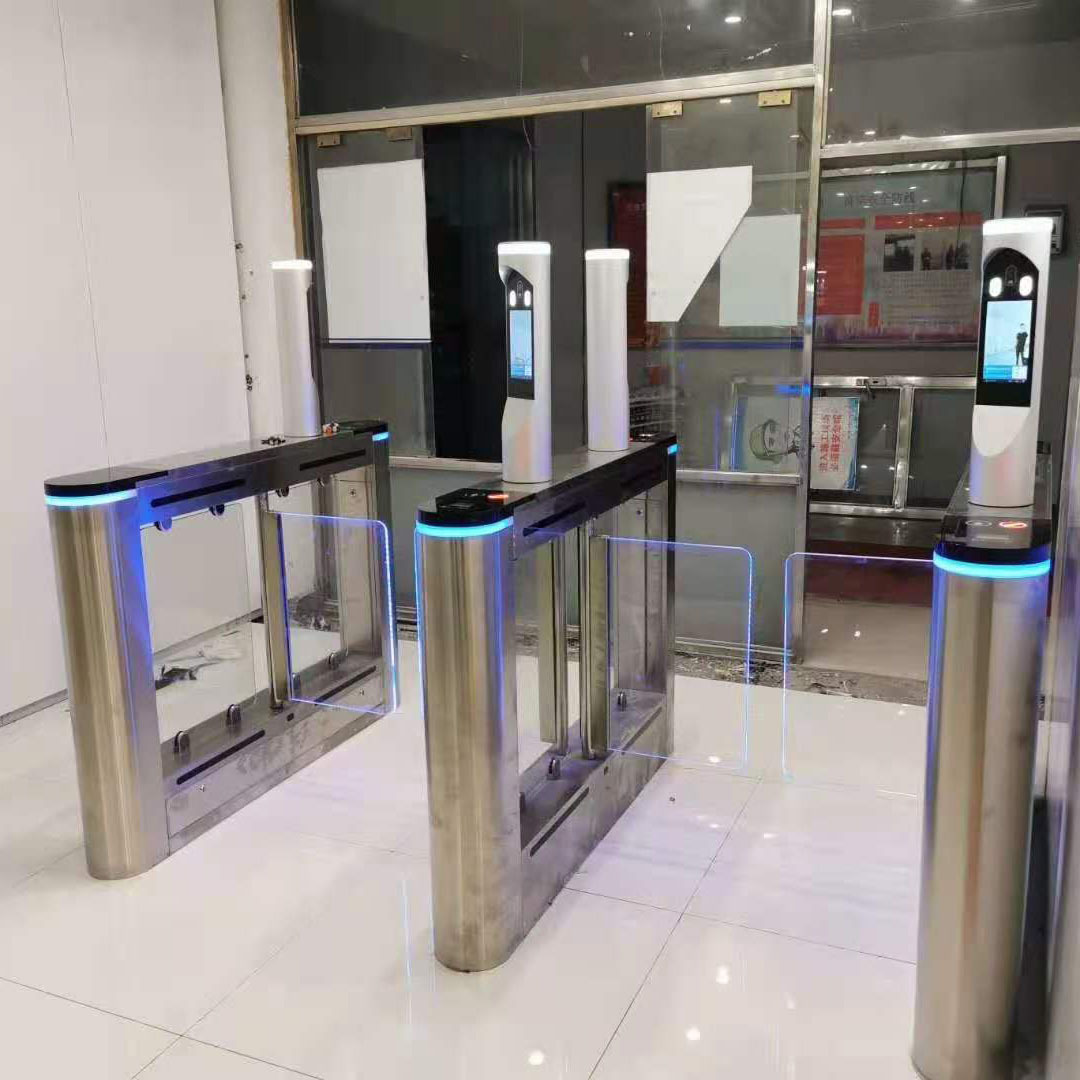 Campus intelligent swing gate, quick pass door, temperature measurement, facial recognition, access control, QR code ticket checking at passenger station