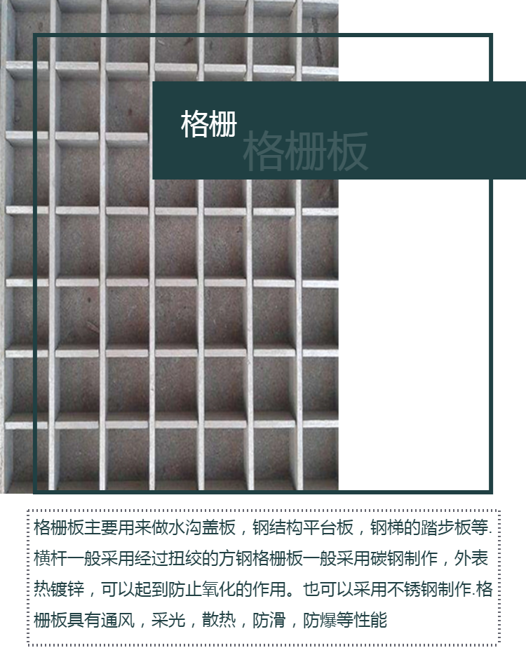 Hot-dip galvanization steel grating plate, anti-skid platform walkway plate, checkered steel cover plate atlas