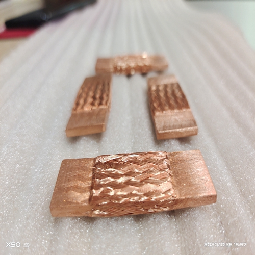 Baishili copper braided tape fusion pressing integrated soft connection copper braided flexible wire soft copper bar