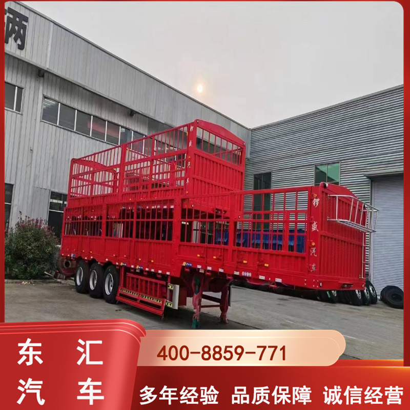 Sales of 13 meter 1.8 high warehouse railing semi trailer leaf spring design semi trailer export second-hand lightweight trailer