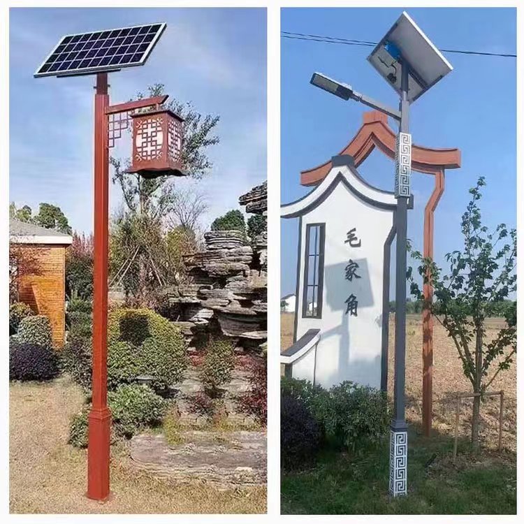 Outdoor square landscape lamp column, 3-meter solar energy community, green garden, courtyard, square lamp project, aluminum road lamp