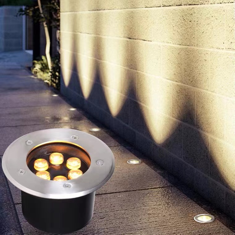 LED underground light, outdoor waterproof ground, circular spot light, courtyard, park, square ground light, embedded manufacturer