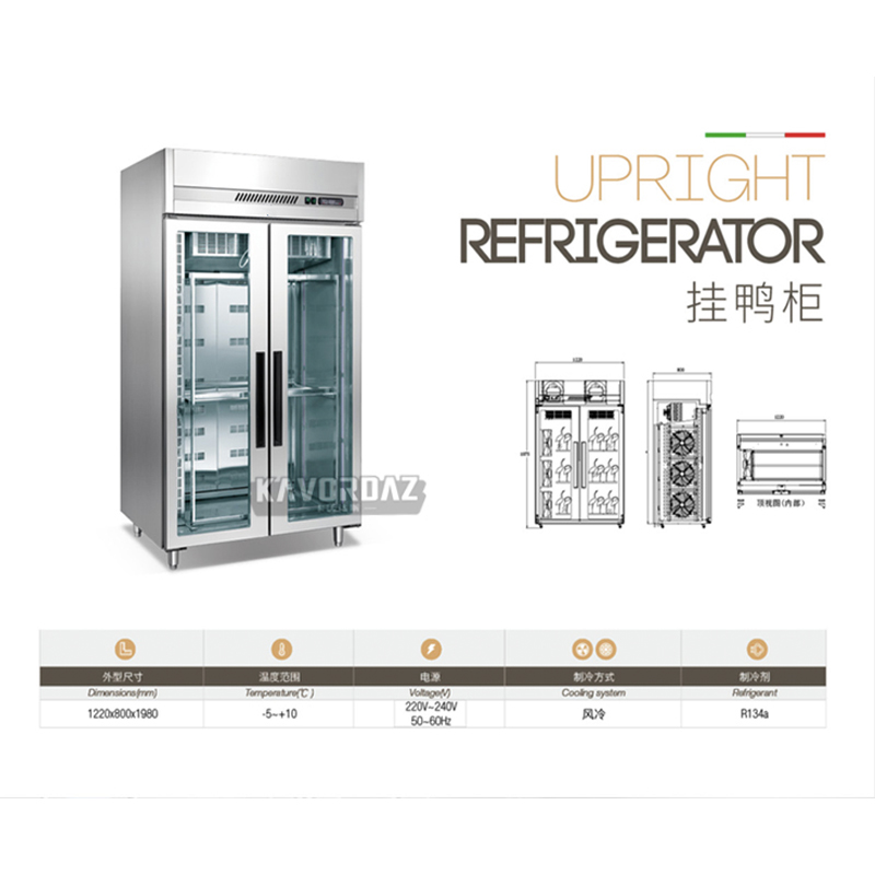 Air drying cabinet, duck drying cabinet, commercial embryo drying cabinet, air-cooled roast duck and goose roasting cabinet, fresh keeping chicken and goose roasting and waxing cabinet, dehumidification and duck hanging machine