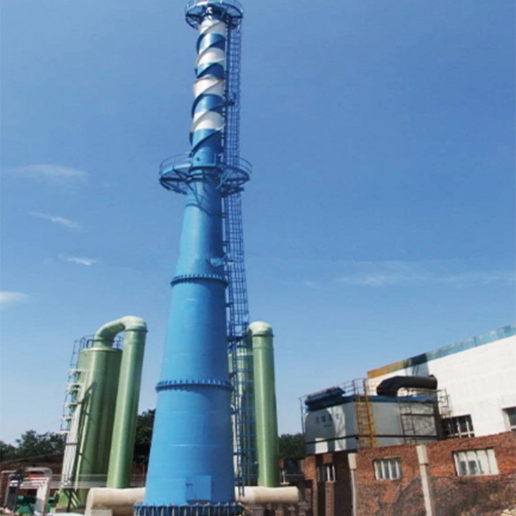 Zhongke Taiyue Processing Customized Glass Fiber Reinforced Plastic Chimney Manufacturer Tower Type High Temperature Resistant Carbon Steel Smoke Exhaust Pipe