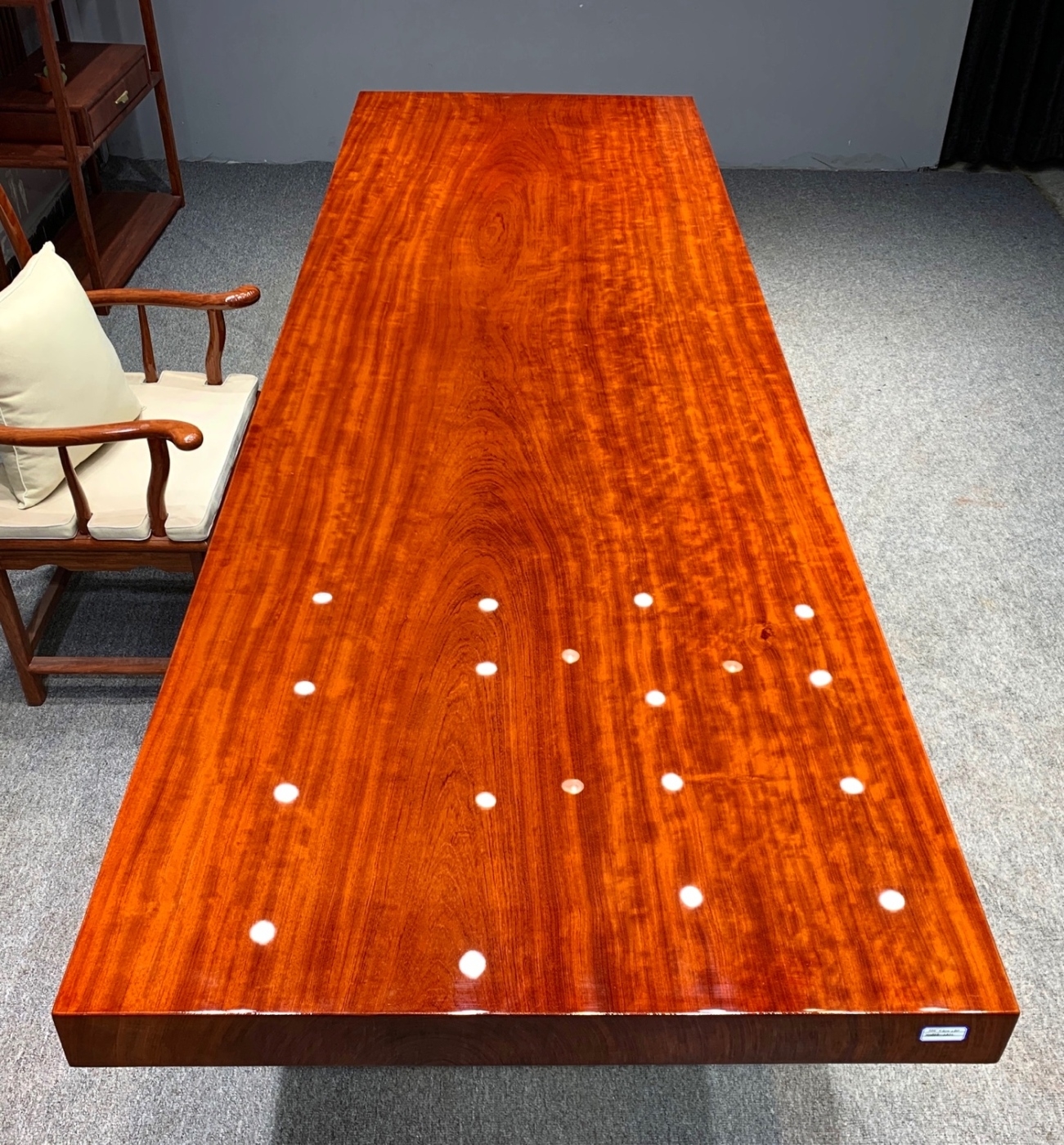 Yuanmufang Ba Hua Solid Wood Large Plate with a 3-meter Large Plate on All Sides, Tea Table, Book Table, Conference Table in Stock