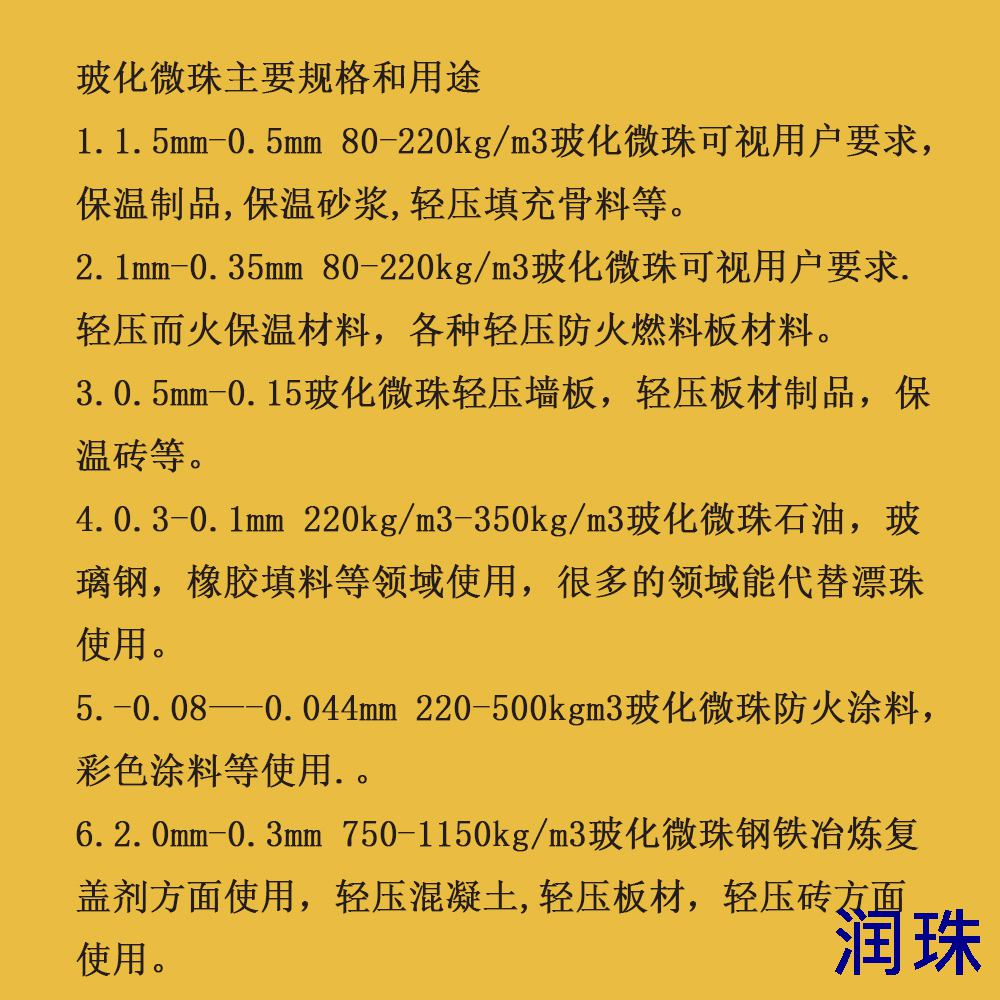 Expanded glass bead thermal insulation, fire prevention and insulation material, wall sound insulation, lightweight aggregate