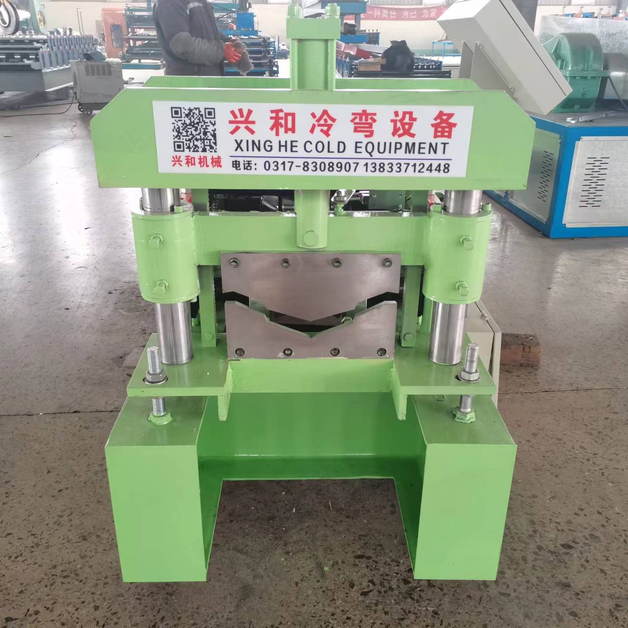 Color steel roof ridge tile equipment, fully automatic and high configuration single layer tile pressing machine, customized foreign pressing plate equipment