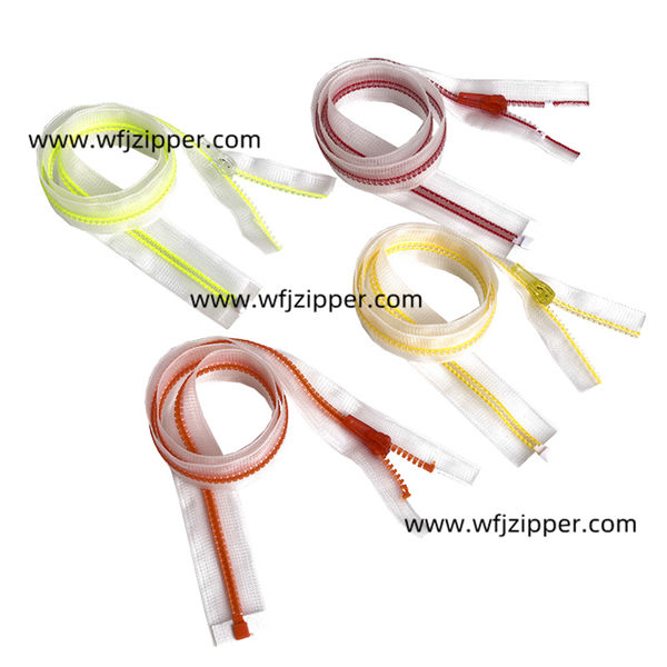 5 # resin zipper stock hard material coarse tooth rubber tooth open end plastic pull head inspection needle zipper factory