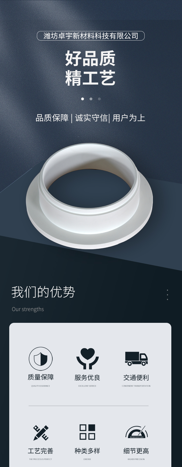 Boron nitride ceramic substrate gasket with high purity and high temperature resistance insulation product Zhuoyu Technology