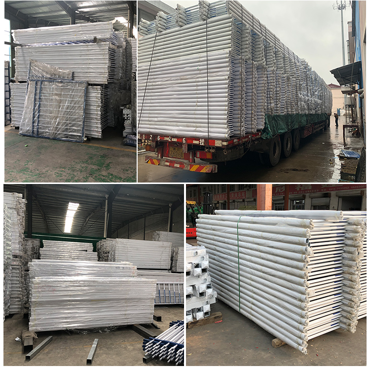 Yining Municipal Guardrail Urban Road Guardrail Blue White Galvanized Pipe Parking Lot Collision Prevention Fence