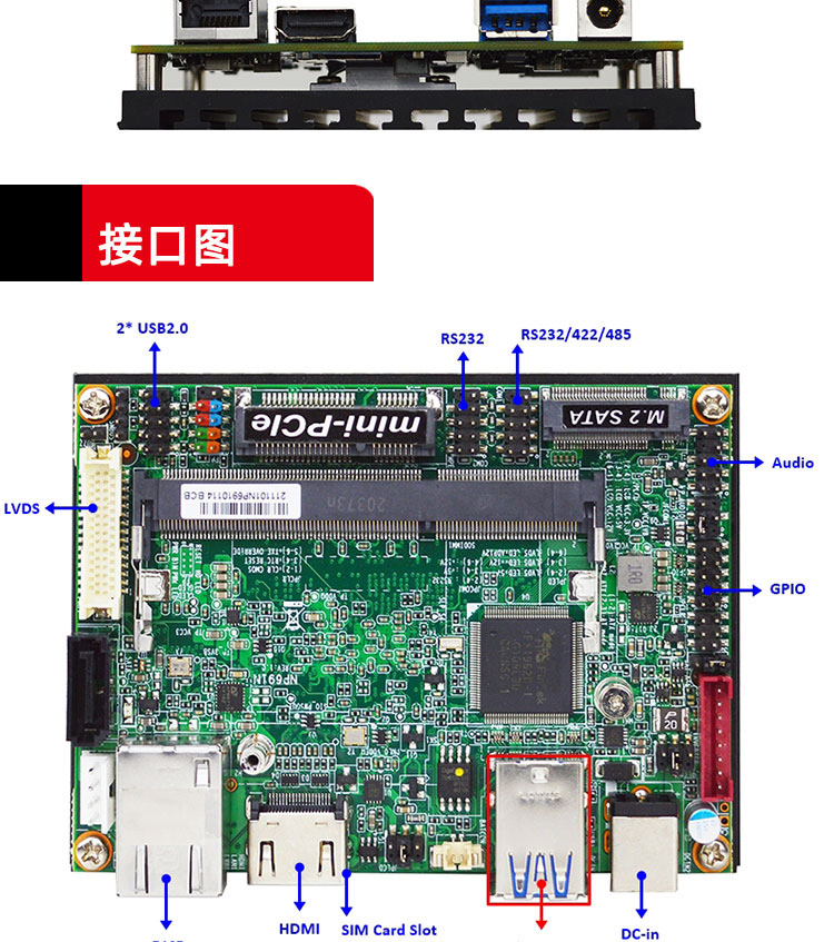 Ripple 2.5-inch industrial control motherboard embedded industrial computer microcomputer board with complete specifications and customizability