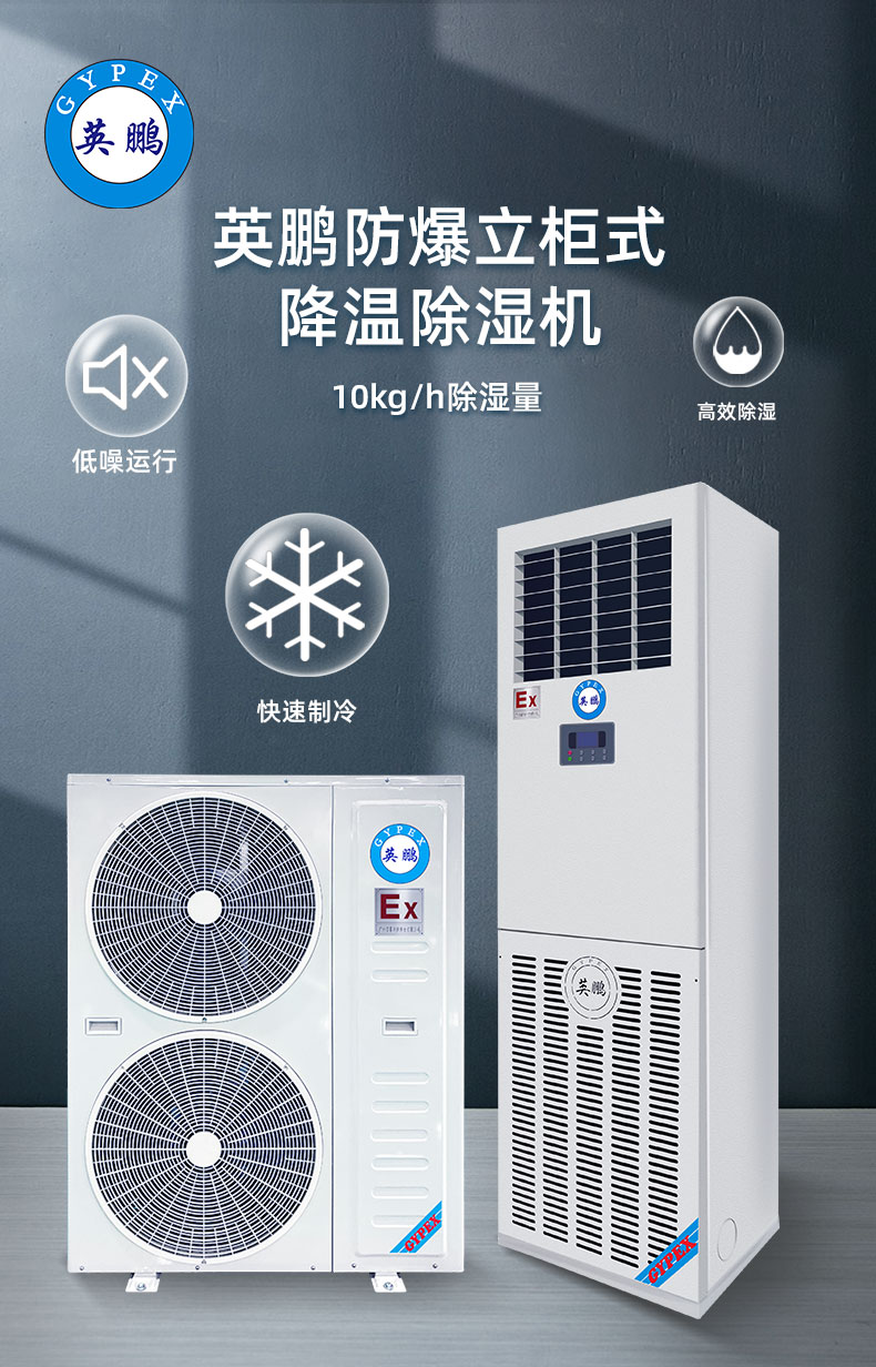 Yingpeng Explosion proof Cooling Dehumidifier Industrial Dehumidifier BCF-10CJ (G) Dehumidifying capacity 10kg/h 380V