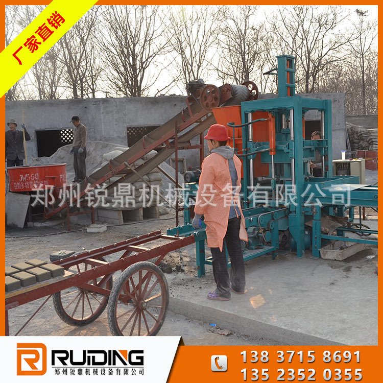 QT3-15 Multifunctional Hydraulic Brick Making Machine Cement Non fired Brick Making Equipment Ruiding Machinery