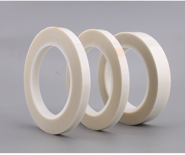 Double-sided Teflon tape H-grade heat-resistant white glass fiber Teflon double-sided tape high temperature SMT bonding